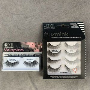 ARDELL Faux Mink Black #811 4 Pairs & #701 WISPIES 1 Pair NEW